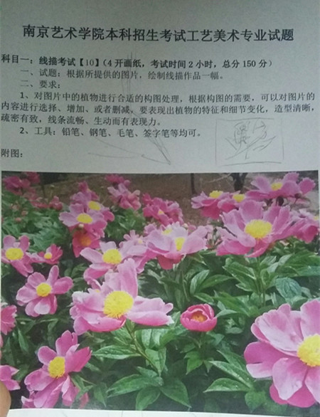 2017年南京藝術(shù)學院工業(yè)美術(shù)?？季€描考題(安徽考點).jpg