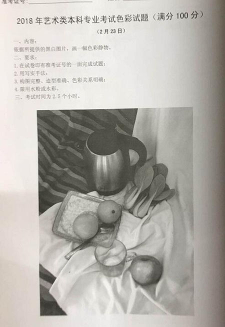2018年北京服裝學院美術(shù)?？忌士碱}(北京第二場).jpg